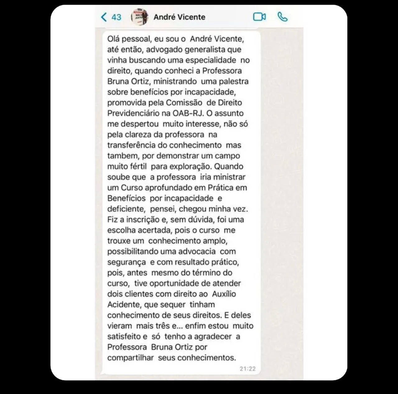 Depoimento 1